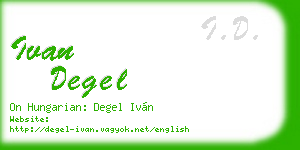 ivan degel business card